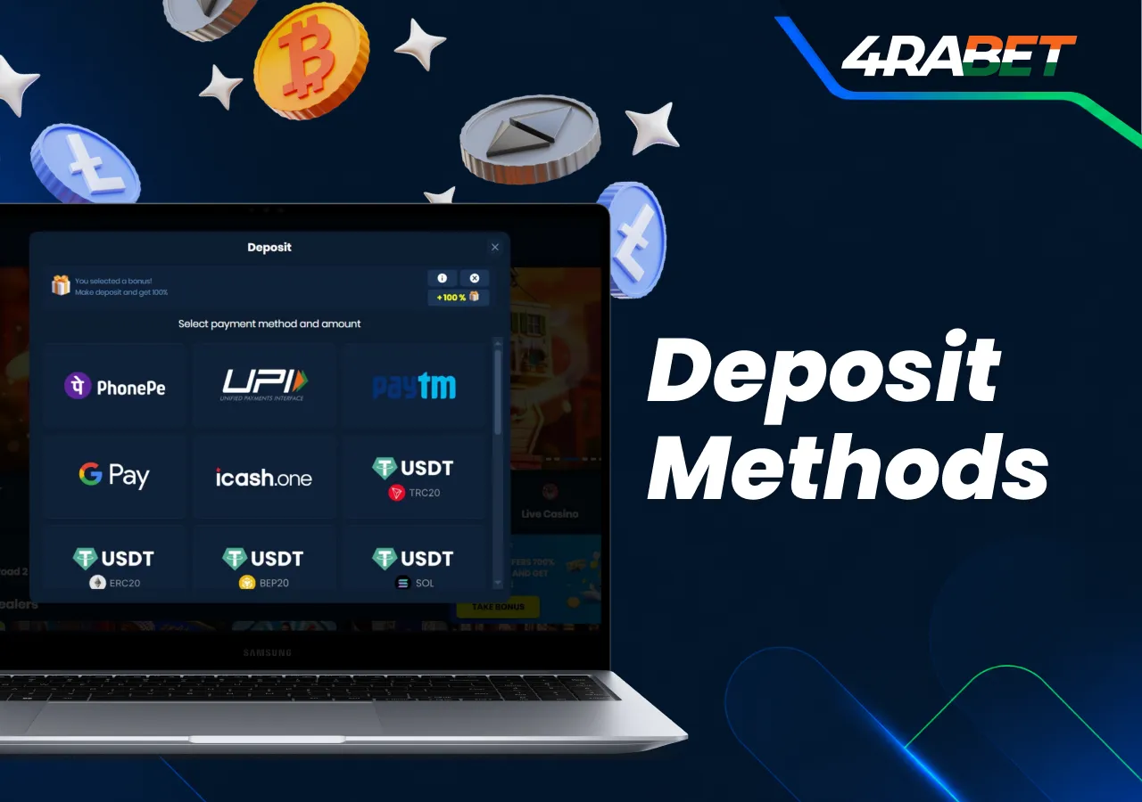 4rabet payment methods
